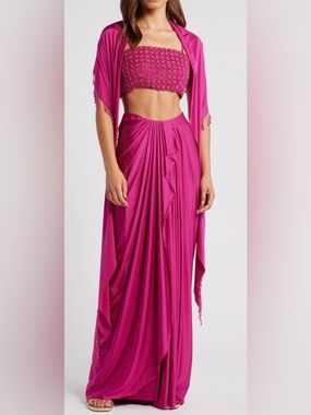 Sani Pearl Beaded Lehenga Choli (NO Dupatta)